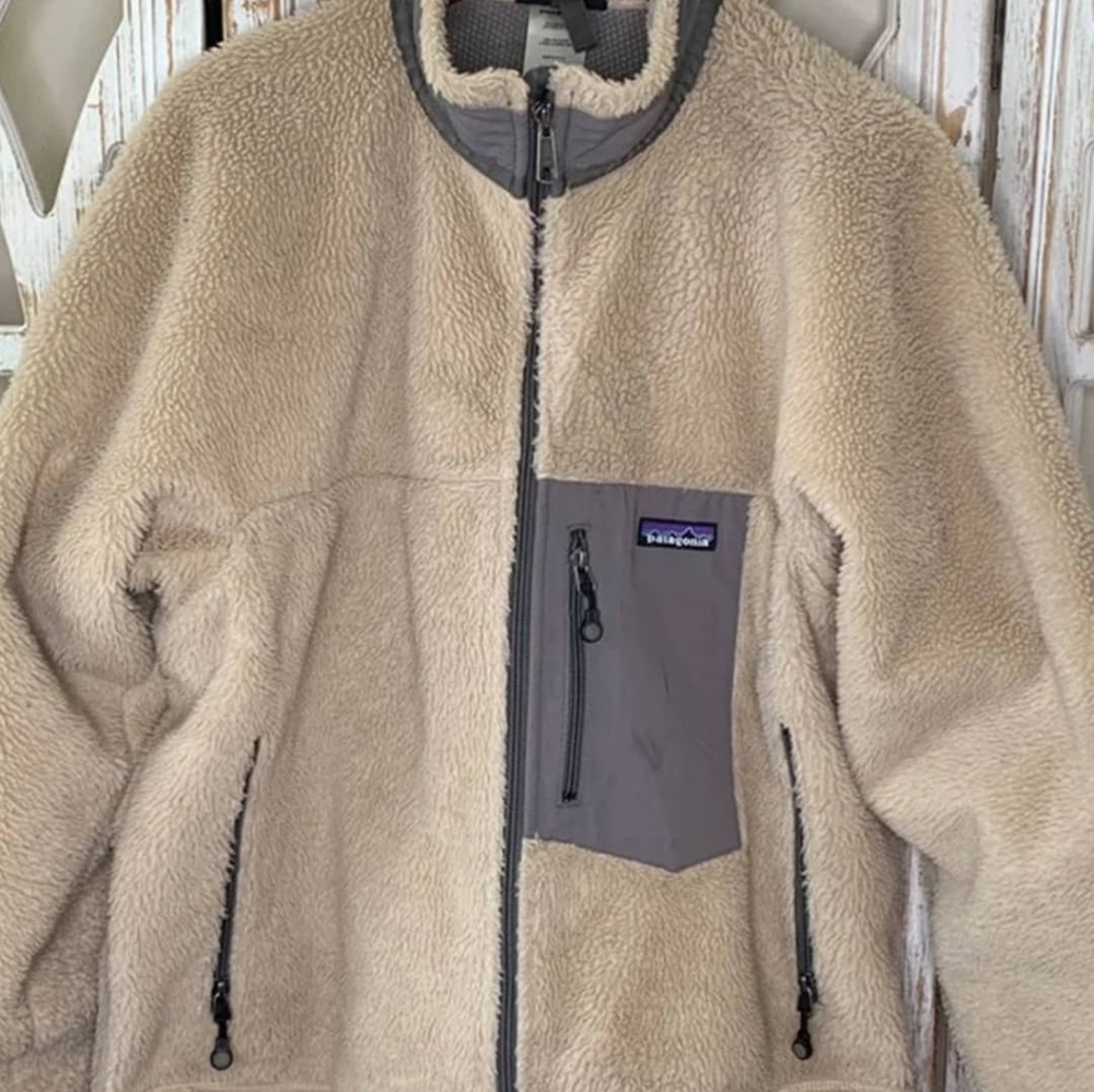 Vtg Patagonia Retro X Oatmeal Deep Pile Fleece